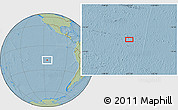 Savanna Style Location Map of the area around 18° 1' 4" S, 115° 31' 30" W, hill shading