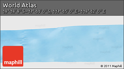 Physical Panoramic Map of the Area around 18° 1' 4" S, 118° 13' 29" E