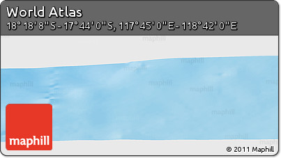 Physical Panoramic Map of the Area around 18° 1' 4" S, 118° 13' 29" E