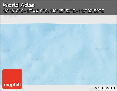 Physical 3D Map of the Area around 18° 1' 4" S, 119° 4' 29" E