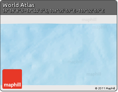 Physical 3D Map of the Area around 18° 1' 4" S, 119° 4' 29" E