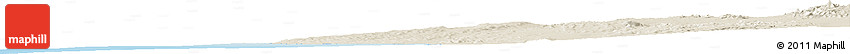 Shaded Relief Horizon Map of the Area around 18° 1' 4" S, 11° 58' 29" E