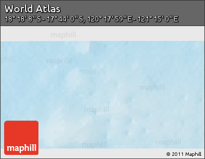 Physical 3D Map of the Area around 18° 1' 4" S, 120° 46' 30" E