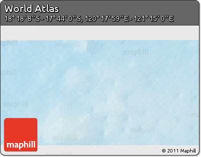 Physical 3D Map of the Area around 18° 1' 4" S, 120° 46' 30" E