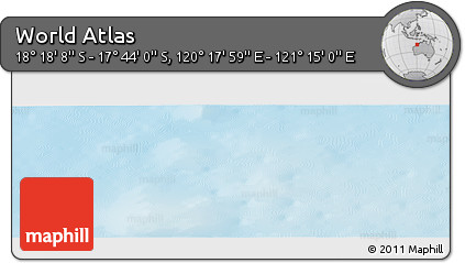 Physical Panoramic Map of the Area around 18° 1' 4" S, 120° 46' 30" E