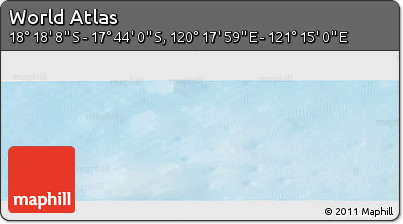 Physical Panoramic Map of the Area around 18° 1' 4" S, 120° 46' 30" E