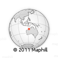 Outline Map of the Area around 18° 1' 4" S, 122° 28' 29" E, rectangular outline