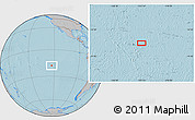 Gray Location Map of the area around 18° 1' 4" S, 123° 10' 30" W, hill shading