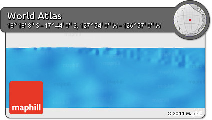 Physical Panoramic Map of the Area around 18° 1' 4" S, 127° 25' 30" W