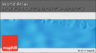 Physical Panoramic Map of the Area around 18° 1' 4" S, 127° 25' 30" W