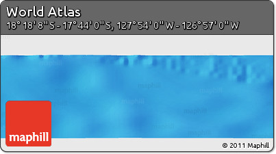 Physical Panoramic Map of the Area around 18° 1' 4" S, 127° 25' 30" W