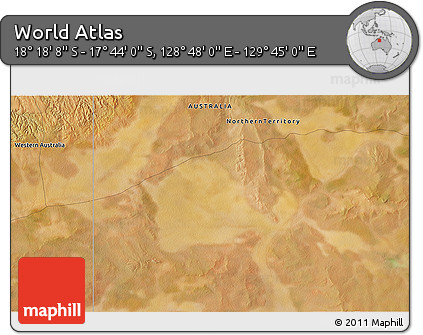 Satellite 3D Map of the Area around 18° 1' 4" S, 129° 16' 30" E