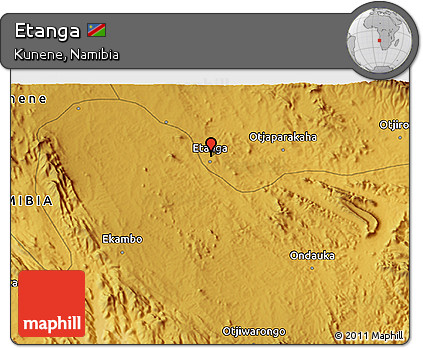 Physical 3D Map of Etanga
