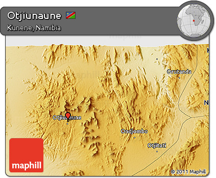 Physical 3D Map of Otjiunaune