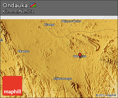 Physical 3D Map of Ondauka