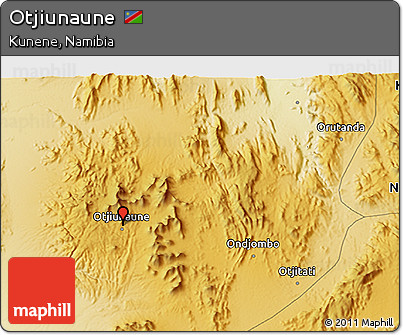 Physical 3D Map of Otjiunaune