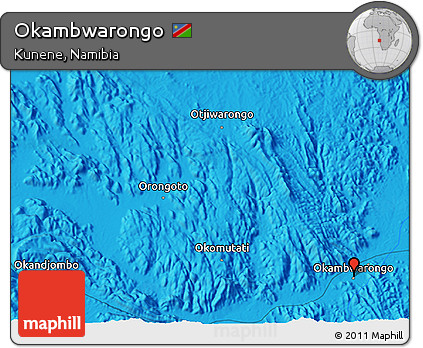 Political 3D Map of Okambwarongo
