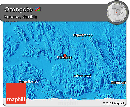Political 3D Map of Orongoto