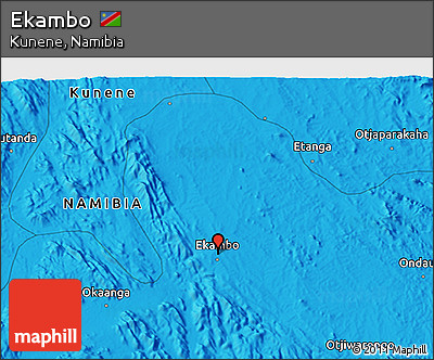 Political 3D Map of Ekambo