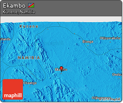 Political 3D Map of Ekambo