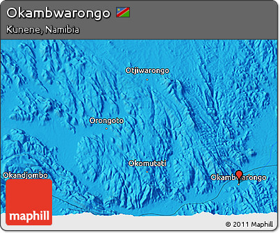 Political 3D Map of Okambwarongo