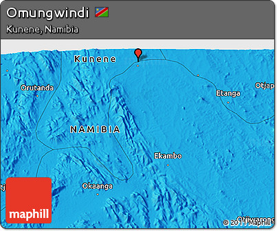 Political 3D Map of Omungwindi
