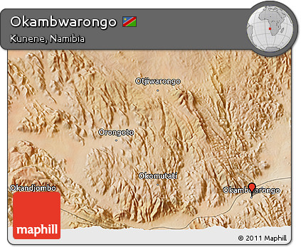 Satellite 3D Map of Okambwarongo