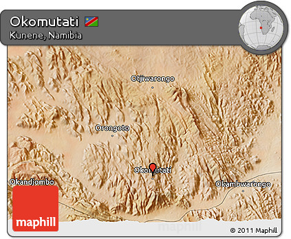 Satellite 3D Map of Okomutati