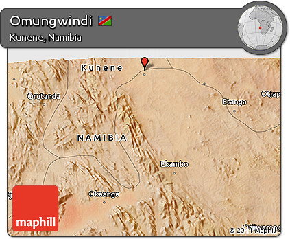 Satellite 3D Map of Omungwindi