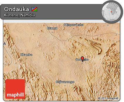 Satellite 3D Map of Ondauka
