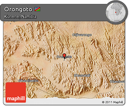 Satellite 3D Map of Orongoto