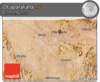 Satellite 3D Map of Otjaparakaha