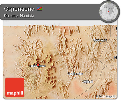 Satellite 3D Map of Otjiunaune