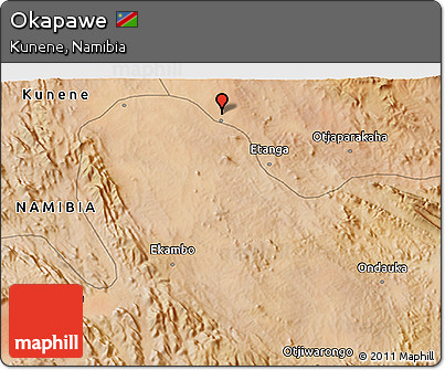 Satellite 3D Map of Okapawe