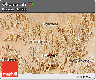 Satellite 3D Map of Okomutati
