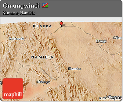 Satellite 3D Map of Omungwindi
