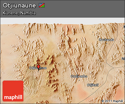 Satellite 3D Map of Otjiunaune