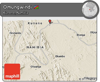 Shaded Relief 3D Map of Omungwindi