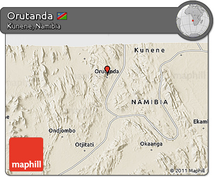 Shaded Relief 3D Map of Orutanda