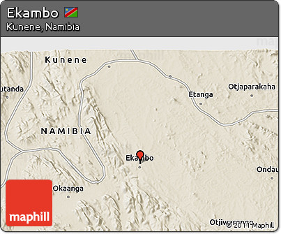 Shaded Relief 3D Map of Ekambo