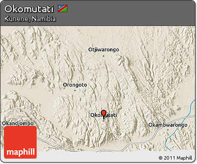 Shaded Relief 3D Map of Okomutati