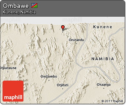Shaded Relief 3D Map of Ombawe
