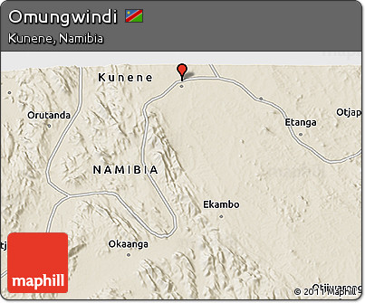 Shaded Relief 3D Map of Omungwindi