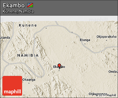 Shaded Relief 3D Map of Ekambo