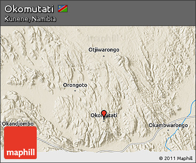 Shaded Relief 3D Map of Okomutati