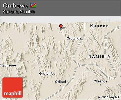 Shaded Relief 3D Map of Ombawe