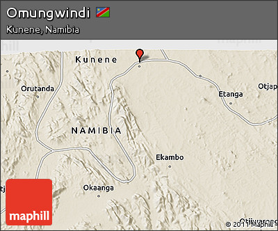 Shaded Relief 3D Map of Omungwindi