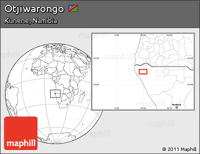 Blank Location Map of Otjiwarongo