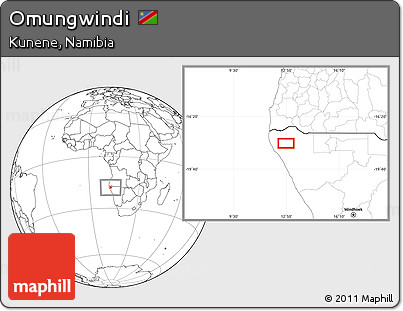 Blank Location Map of Omungwindi