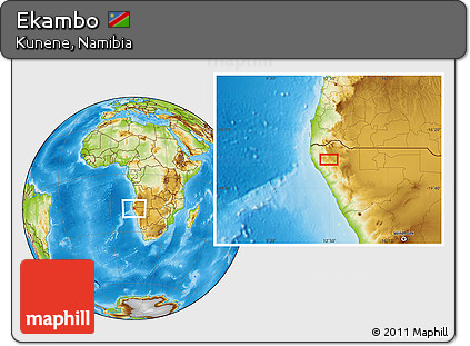 Physical Location Map of Ekambo